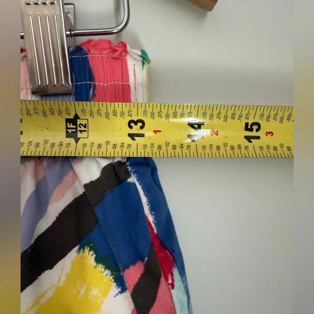 Kate Spade Skirt The Rules XL Multicolor Brushstroke A-Line Skirt Elastic Waist - Picture 7 of 10